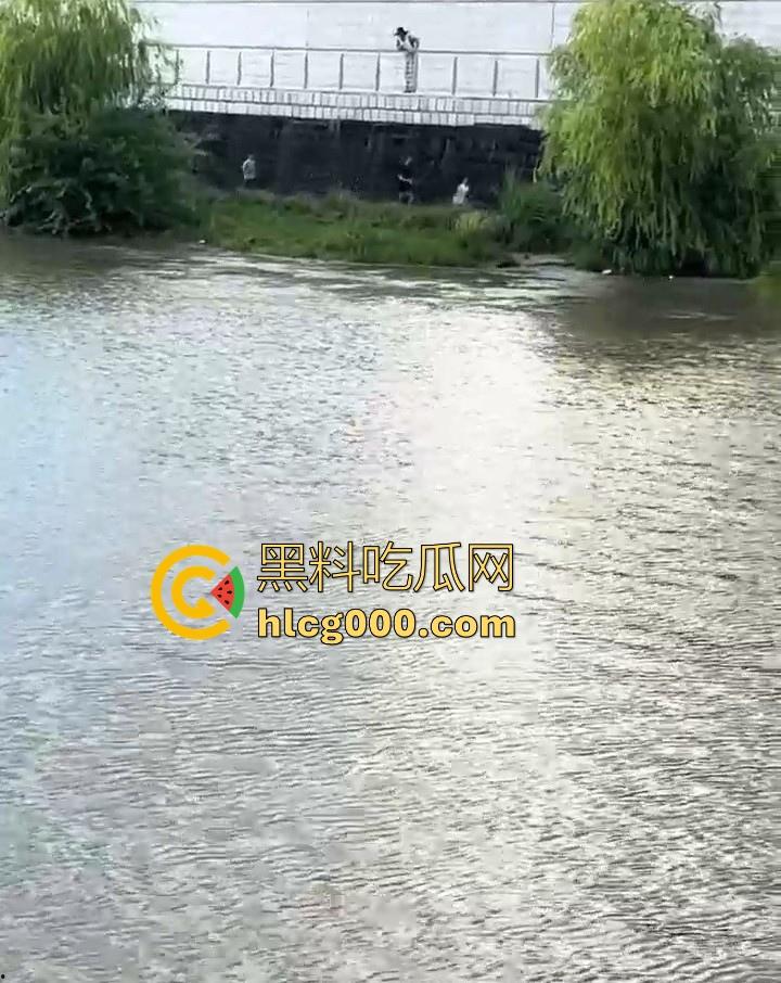 好悬啊!杭州闻堰突然大潮,小朋友在河边玩,未及时发觉被洪水冲走,还好及时抓住了树枝解救,险象环生!-7