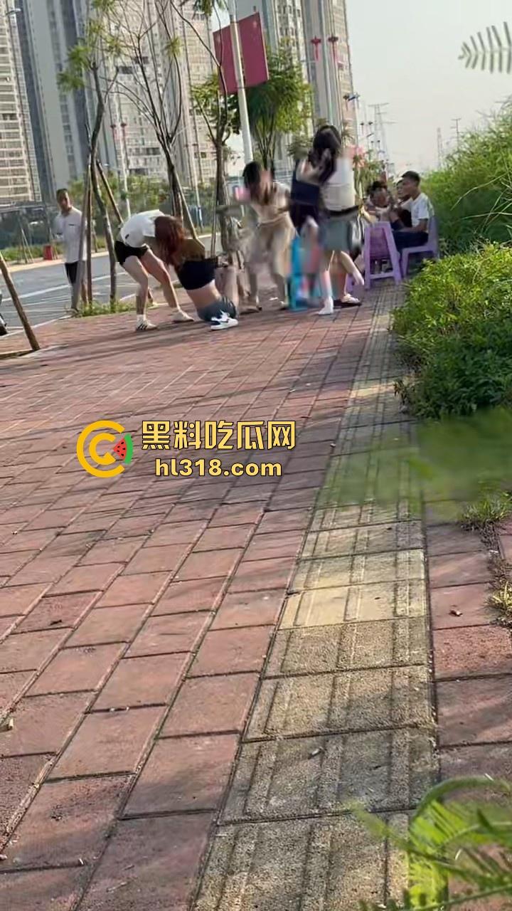 最爱看女人打架了,打得确实够猛,直接一群姐妹围上去,一个酒瓶子疯狂敲,旁边男的都看呆了!-2