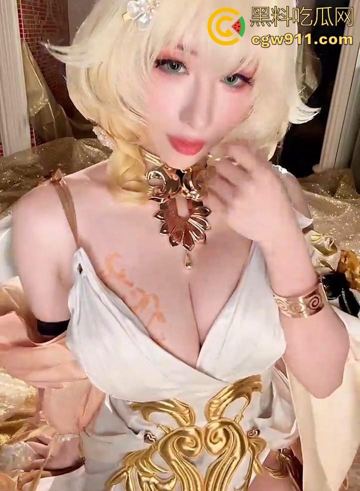 高颜值极品福利姬【雨波HaneAme】COS阿格莱雅写真曝光,臀缝深陷,湿痕渗出布料,刺激得人下体发烫!-1