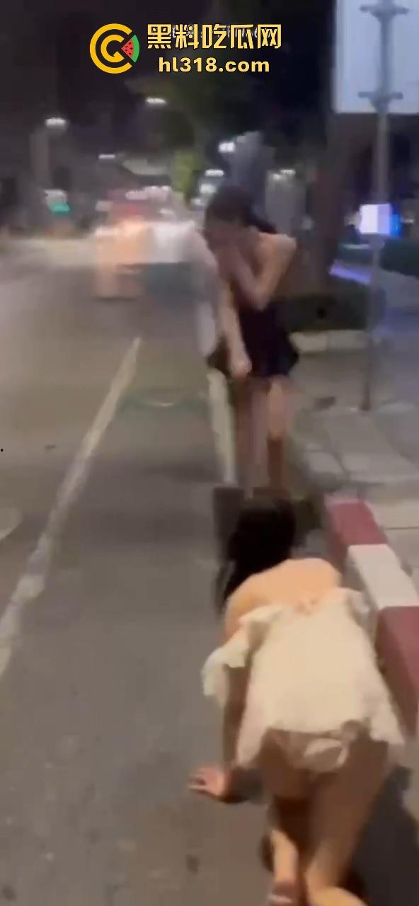 极品好闺蜜深夜路边户外露出调教,白嫩小母狗牵引沿路爬行,真听话是个好狗狗!-6